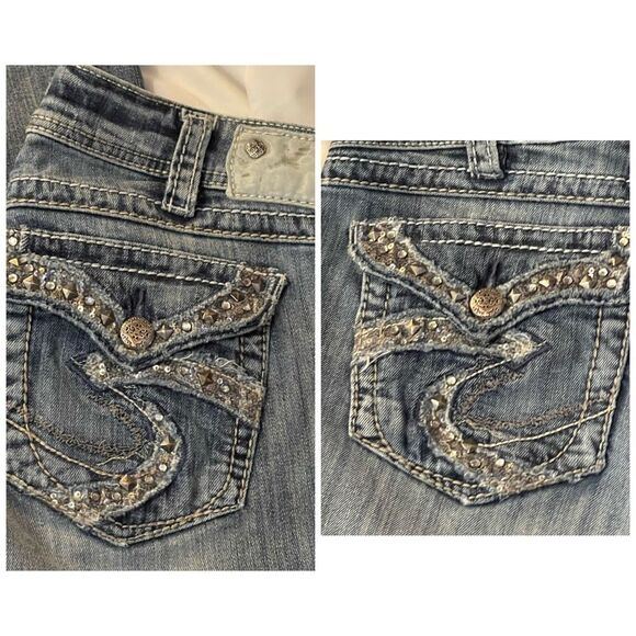 Silver jeans co. Suki Flap 17 “ W 30/L 31 jeans  pre-loved - Picture 4 of 5